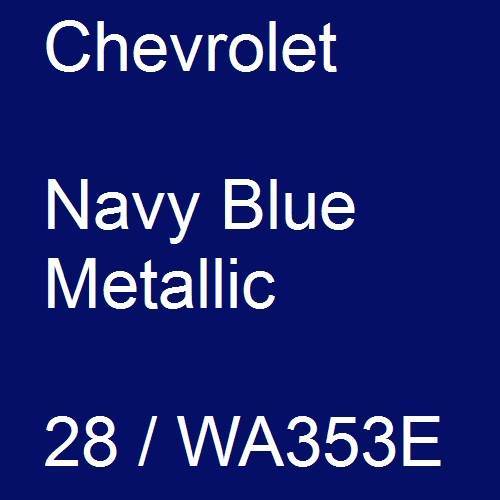 Chevrolet, Navy Blue Metallic, 28 / WA353E.